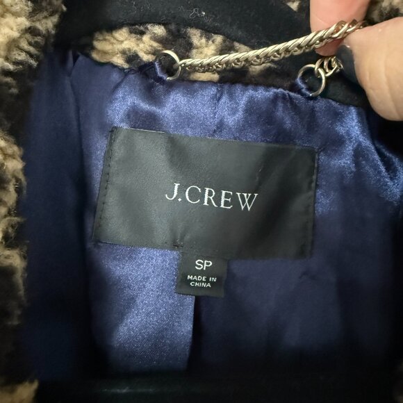 J. Crew Leopard Teddy Jacket leopard print - Picture 2 of 5